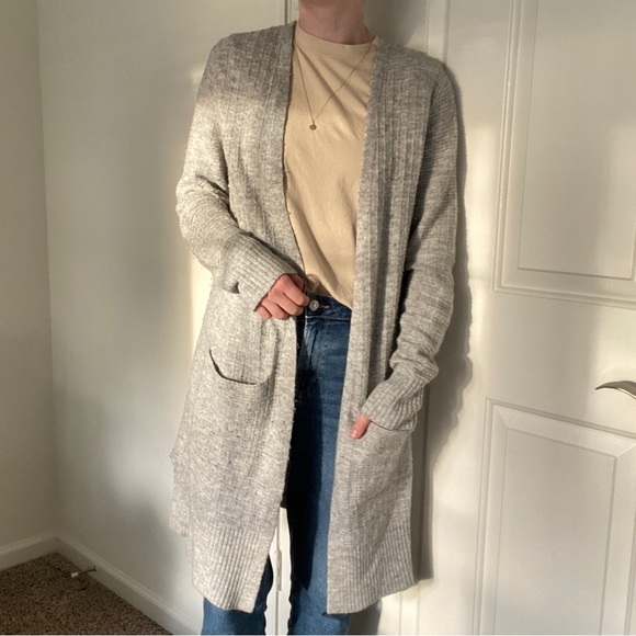 Universal Thread Sweaters - Universal Thread Grey Longline Duster Cardigan